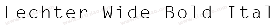 Lechter Wide Bold Italic字体转换